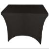 Banquet Tables Pro 8 Ft Black Stretch Tight Fit Spandex Rectangular Folding Tablecover for 30Wx96Lx30H Folding Patio Tables, Banquet,Party view 1