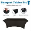 Banquet Tables Pro 8 Ft Black Stretch Tight Fit Spandex Rectangular Folding Tablecover for 30Wx96Lx30H Folding Patio Tables, Banquet,Party view 3