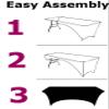 Banquet Tables Pro 8 Ft Black Stretch Tight Fit Spandex Rectangular Folding Tablecover for 30Wx96Lx30H Folding Patio Tables, Banquet,Party view 4