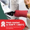 Big Red House - Silicone Oven Mitts - Red Set of 2-12.5" - Heat Resistant to 536 F / 280 C Kitchen Gloves - Professional Grade Protection Hot Cooking Baking view 2