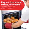Big Red House - Silicone Oven Mitts - Red Set of 2-12.5" - Heat Resistant to 536 F / 280 C Kitchen Gloves - Professional Grade Protection Hot Cooking Baking view 3