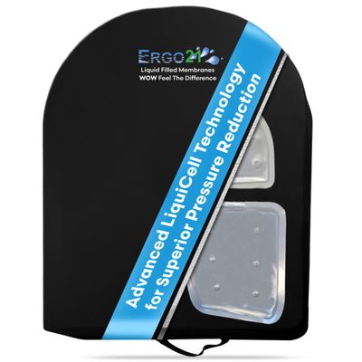 ERGO21 Lumbar Pillow Lower Back Support Cushion for Back Rest, Good Posture, Spine Pain, Long Sitting Hours at Chair, Office, Car Seat, Wheelchair, Large (18" W x 24x 1.5)
