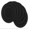 DII PVC Tabletop Collection Woven Indoor/Outdoor, Round Placemat Set, 13.75", Black, 6 Piece view 1