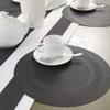 DII PVC Tabletop Collection Woven Indoor/Outdoor, Round Placemat Set, 13.75", Black, 6 Piece view 3
