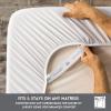 DreamFit DreamComfort Microfiber StaDry Technology Cooling Bed Sheets with Elastic Corner Straps for Extra Deep Pocket up to 20 inch Crafted in USA Twin XL Sheet Set Ivory view 4