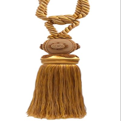 DCOPRO Exquisite Gold Multi Curtain & Drapery Tassel Tieback / 10 inch Tassel / 30 inch Spread (Embrace), 3/8 inch Cord, Baroque Coll. Style# TBB-1 Color: Gold Multi 8633B