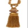 DCOPRO Exquisite Gold Multi Curtain & Drapery Tassel Tieback / 10 inch Tassel / 30 inch Spread (Embrace), 3/8 inch Cord, Baroque Coll. Style# TBB-1 Color: Gold Multi 8633B view 1