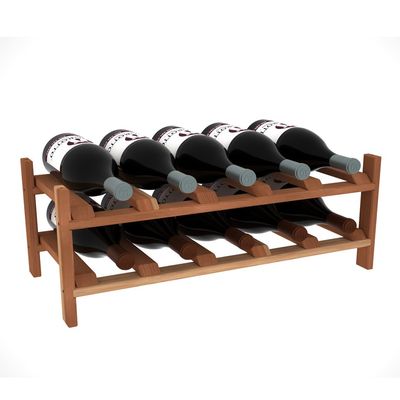 Creekside Magnum 10 Bottle Modular Wine Shelf, 12", Pine
