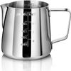 New Star Foodservice 28805 Commercial Grade Stainless Steel 18/8 Frothing Pitcher, 12-Ounce with Measurement Scale view 1