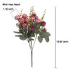 Duovlo 7 Branch 21 Mini Rose Heads Artificial Flowers Bouquet Wedding Home Office Decor,Pack of 4 (Rose Red) view 2