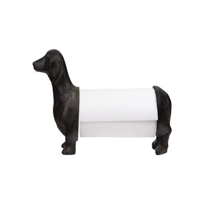Creative Co-Op Antiqued Bronze Dachshund Dog Paper Towel Holder