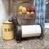 Creative Co-Op Antiqued Bronze Dachshund Dog Paper Towel Holder view 2