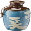 Kotobuki Issho Japanese Calligraphy Sake Set, Laugh to Stay Young", Turquoise view 2