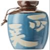 Kotobuki Issho Japanese Calligraphy Sake Set, Laugh to Stay Young", Turquoise view 4