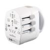 Worldwide Adapter + USB, Universal Earthed Travel Adapter with Twin USB Ports, for Small Electrical Devices, Travel Essentials view 2