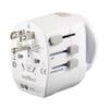 Worldwide Adapter + USB, Universal Earthed Travel Adapter with Twin USB Ports, for Small Electrical Devices, Travel Essentials view 3