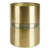 nu steel Nusteel Steel Jewel Decorative Stainless Steel Small Trash Can Wastebasket, Garbage Container Bin for Bathrooms, Powder Rooms, Kitchens, Home Offices, Rich Gold Finish view 1