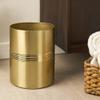nu steel Nusteel Steel Jewel Decorative Stainless Steel Small Trash Can Wastebasket, Garbage Container Bin for Bathrooms, Powder Rooms, Kitchens, Home Offices, Rich Gold Finish view 2