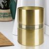 nu steel Nusteel Steel Jewel Decorative Stainless Steel Small Trash Can Wastebasket, Garbage Container Bin for Bathrooms, Powder Rooms, Kitchens, Home Offices, Rich Gold Finish view 3