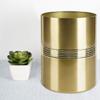 nu steel Nusteel Steel Jewel Decorative Stainless Steel Small Trash Can Wastebasket, Garbage Container Bin for Bathrooms, Powder Rooms, Kitchens, Home Offices, Rich Gold Finish view 4