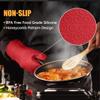 BPA-Free Soft Silicone Oven Mitts - Ultra Heat Resistant Oven Mitts with Thick Cotton Liner - Extra Long Slip Resistant Pot Holders, Flexible Oven Gloves view 2