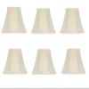 Upgradelights 5 Inch Set of 6 Chandelier Shades in Eggshell Pure Silk 2.5x5x4.25 view 1
