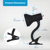 Xtricity LED Clip on Desk Lamp with 360 Flexible Gooseneck, Reading Light for Bed Headboard 6W A19 Bulb Included, 120V, On/Off Switch, 10.25 Height Table Lamp with Black Finish view 2