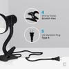 Xtricity LED Clip on Desk Lamp with 360 Flexible Gooseneck, Reading Light for Bed Headboard 6W A19 Bulb Included, 120V, On/Off Switch, 10.25 Height Table Lamp with Black Finish view 4