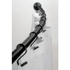 iDesign Curved Metal Shower Curtain Rod, Adjustable Customizable Curtain Rod for Bathtub, Stall, Closet, Doorway, 41-72 Inches, Matte Black,79077 view 1