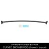 iDesign Curved Metal Shower Curtain Rod, Adjustable Customizable Curtain Rod for Bathtub, Stall, Closet, Doorway, 41-72 Inches, Matte Black,79077 view 3