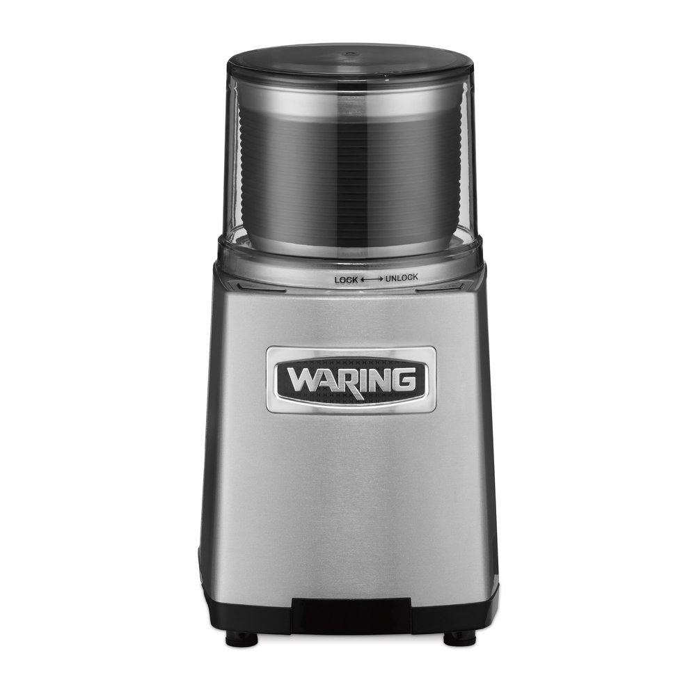 Waring Commercial WSG60 3 Cup Spice Grinder, 1 HP Motor, 20,000 RPM's, Pulse Actuation, Includes 2 stainless steel grinding-bowls-120V, 175W, 5-15 Phase Plug, 0.9 cu. ft.
