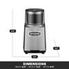 Waring Commercial WSG60 3 Cup Spice Grinder, 1 HP Motor, 20,000 RPM's, Pulse Actuation, Includes 2 stainless steel grinding-bowls-120V, 175W, 5-15 Phase Plug, 0.9 cu. ft. view 3