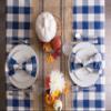 DII Buffalo Check Collection, Classic Farmhouse Tablecloth, Tablecloth, 60x84, Navy & Cream view 2