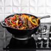 Utopia Kitchen Cast Iron Skillets 12 Inch, Chef's Pan, Pre-Seasoned Frying Pan, Stovetop, Oven, Campfire and Grill Large Skillet, Even Heat Distribution Multipurpose Cast Iron Pan - Black view 2
