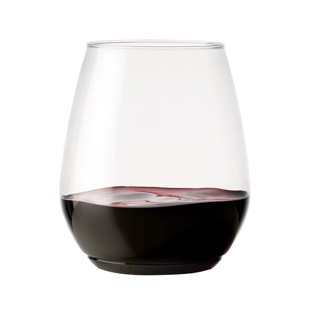 TOSSWARE POP 18oz Vino XL SET OF 12, Premium Quality, Recyclable, Unbreakable & Crystal Clear Plastic Wine Glasses, 12 Count (Pack of 1)