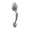 Schlage Standard Front Entry Handleset with Right Handed Flair Door Lever, Lower Half Grip, Satin Chrome, FE285 PLY 626 FLA RH view 2