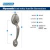 Schlage Standard Front Entry Handleset with Right Handed Flair Door Lever, Lower Half Grip, Satin Chrome, FE285 PLY 626 FLA RH view 3