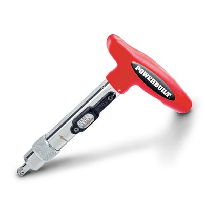 Powerbuilt 1/4 inch Drive Ratcheting T-Handle Torque Wrench, 20-100 in. lb. Range, Easy to Set and Lock in Place, for TPMS Systems and Bike Repair Assembly, Great for Carbon Fiber Handlebars - 649971