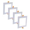 ZEEZ 4 Pack LED Recessed Lighting 7 Inch (OD 7.45" / ID 6.85"), 15W Square Ceiling Down Light Fixture, Non-Dimmable Canless Soft Warm White Can Lights, Ultra-Thin Panel Wafer Pancake Downlight view 1
