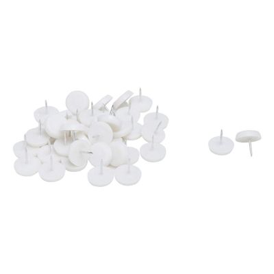 uxcell Plastic Pads Protector Furniture Chair Table Leg Feet Glides Nails 41pcs