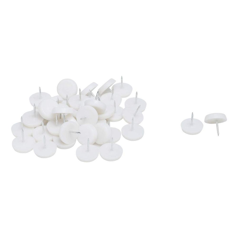 uxcell Plastic Pads Protector Furniture Chair Table Leg Feet Glides Nails 41pcs