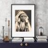 INFINITE PHOTOGRAPHS Photo: Joseph-Nez Perce Chief, Indian, November 28, c1903, Edward S Curtis, warbonnet view 2