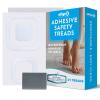 SlipX Solutions Square Adhesive Anti-Slip Safety Treads, Reliable Grip for Bathtubs, Showers, Stairs & More, Power Grip Floor Grips (21 Count, Clear) Design Your Own Pattern view 1