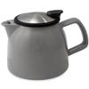 FORLIFE Bell Ceramic Teapot with Basket Infuser 26-Ounce/770ml, Gray view 1