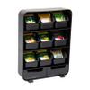 Mind Reader Tea Bag Organizer, Tea Station Organizer, Countertop Storage, Kitchen, Plastic, 10.25"L x 3.25"W x 13.75"H, Black view 1