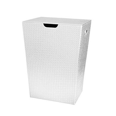 Gedy 6739-42 Rectangular Laundry Faux, Pearl White