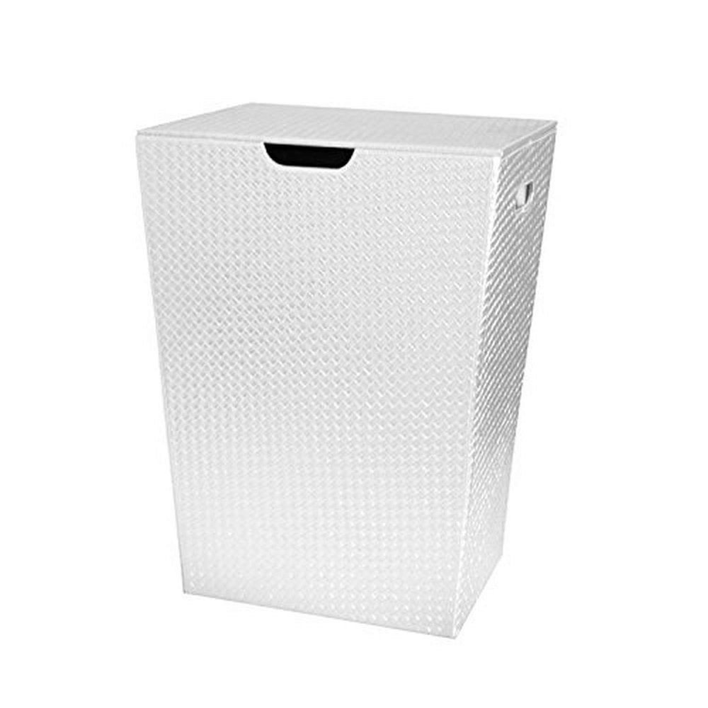 Gedy 6739-42 Rectangular Laundry Faux, Pearl White