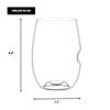 Unbreakable Stemless Wine Glass  Set of 4, 16oz, Dishwasher Safe, BPA-free Tritan, Clear Stemless Red Wine Glasses, Shatterproof for Indoor, Outdoor, Everyday Use. Reusable, Made in the USA view 4