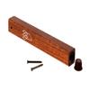 Peer Hastam Classic Wood Mezuzah Case Natural Dark Brown Wood - 6.8" (for up to 6.0" Scroll) view 2