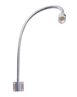 Hersi Reading Light Built-in Button Switch Minimalist Flexible Gooseneck LED Bed Lamp Headboard Wall Surface Mount for Bedroom/Living Room